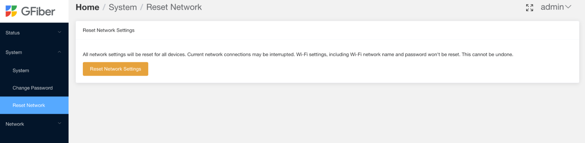 Soft factory reset screen screenshot