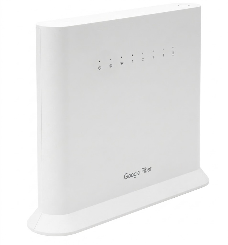 The front of the GFiber Wi-Fi 6 Router (GRAX210T)