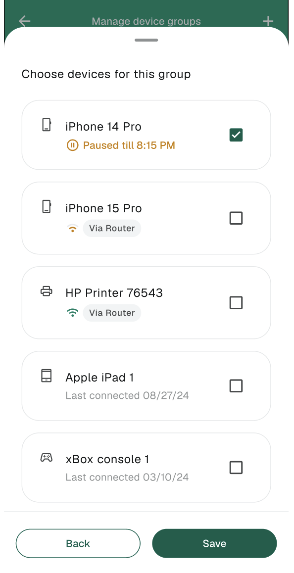 Add device to group