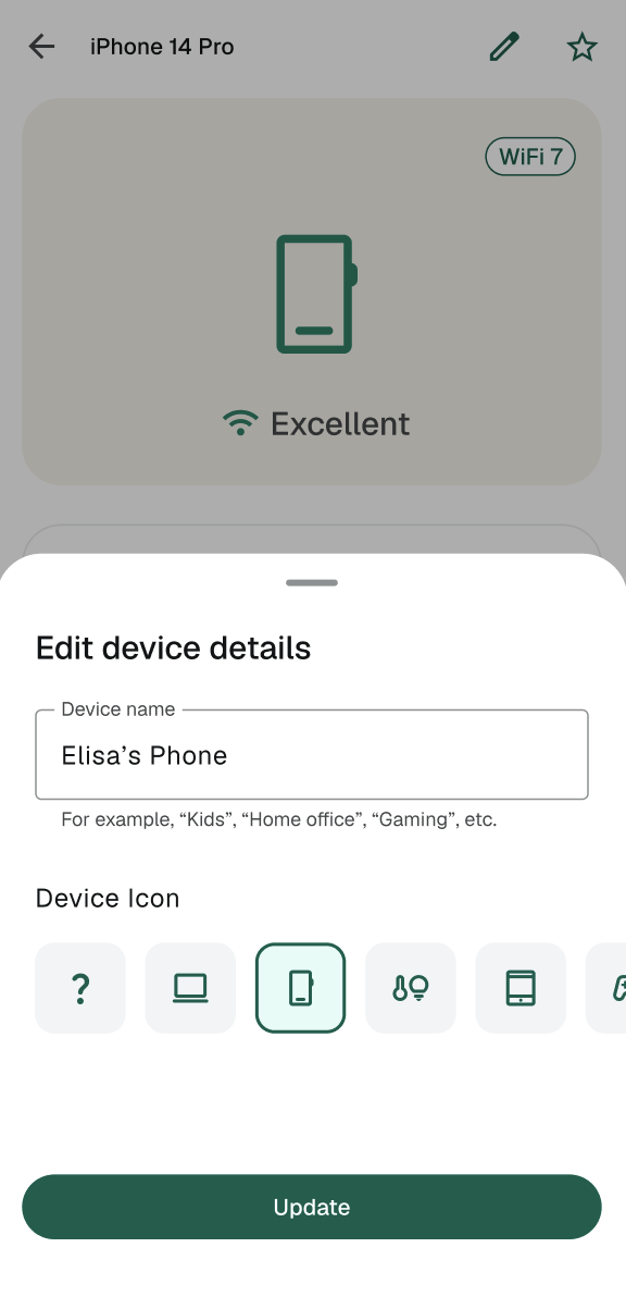 Edit device details
