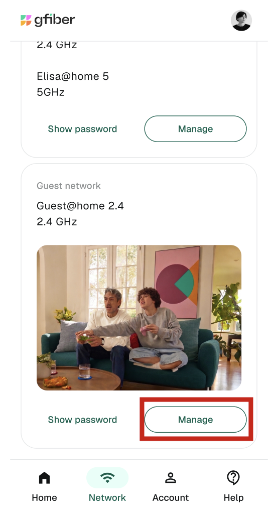 Manage guest network