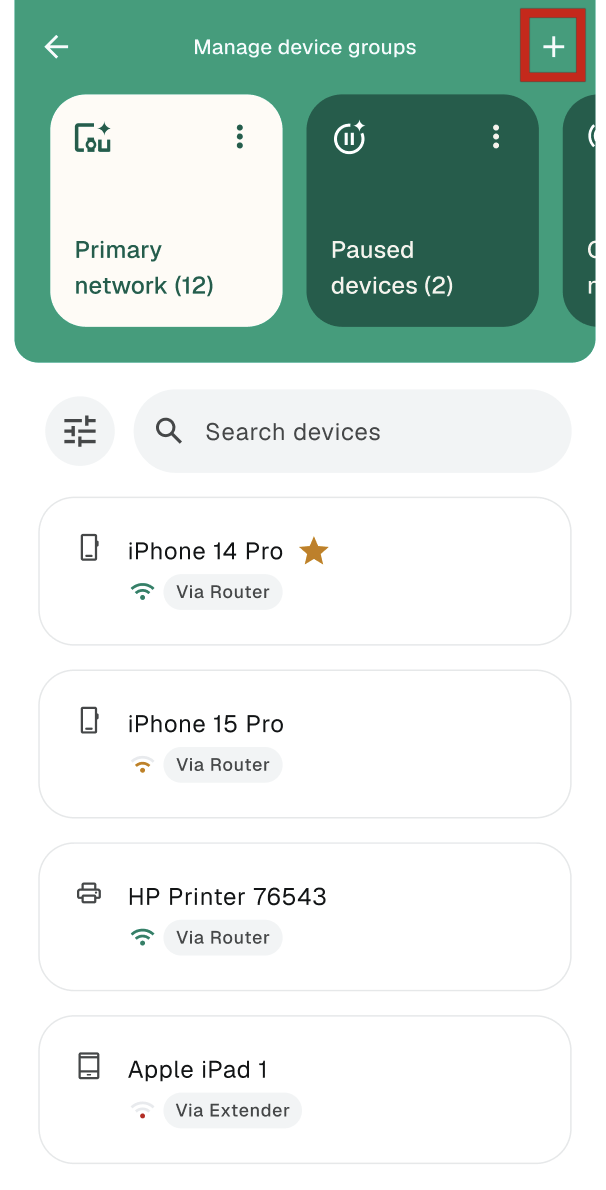 primary network plus icon