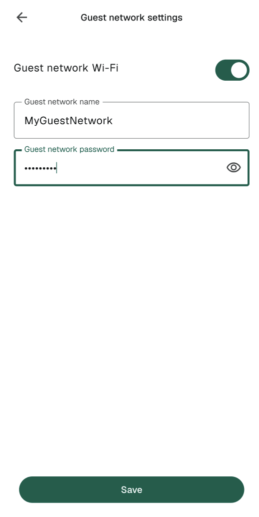 Change guest network password