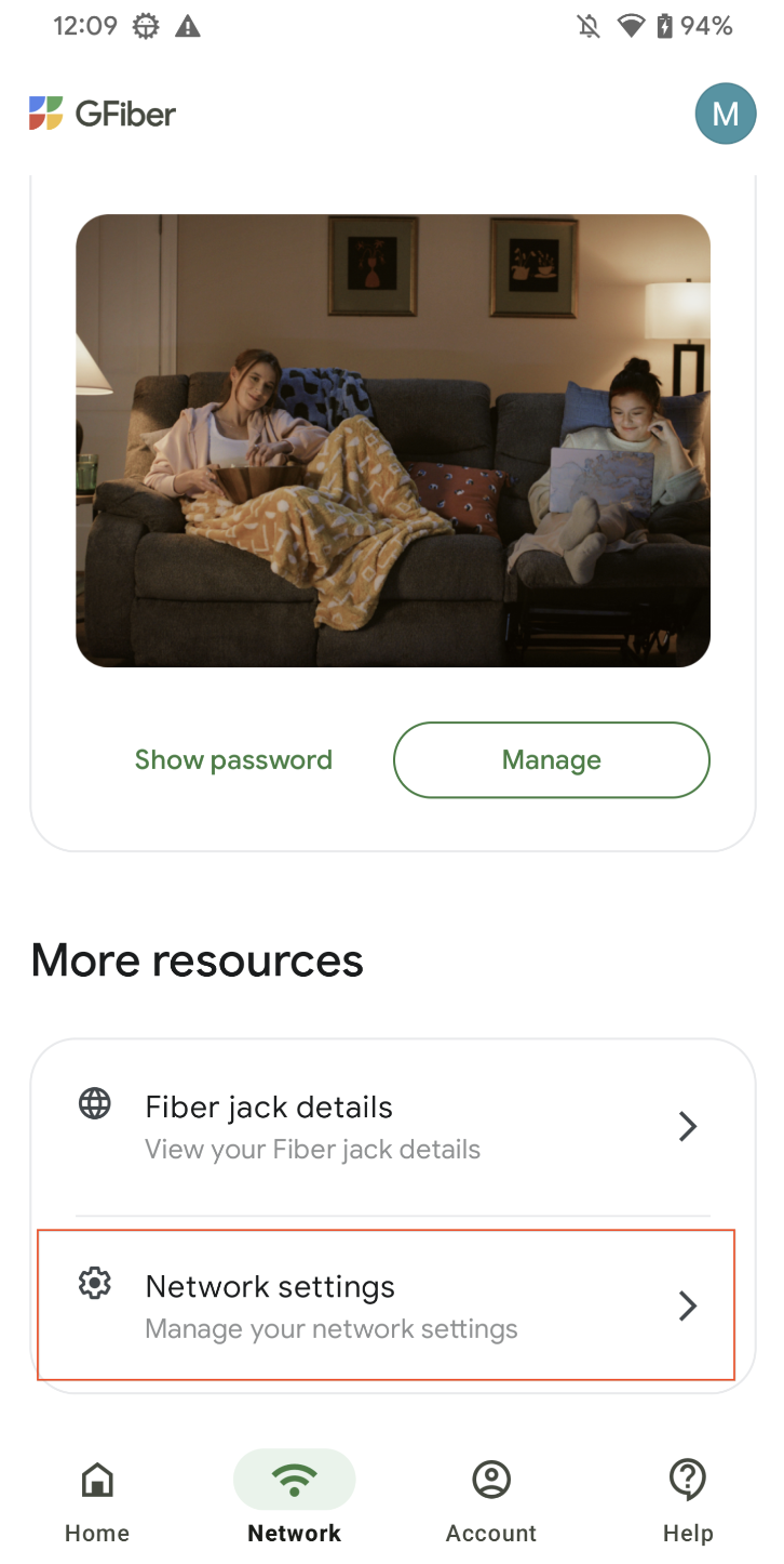 Network settings option in app.png