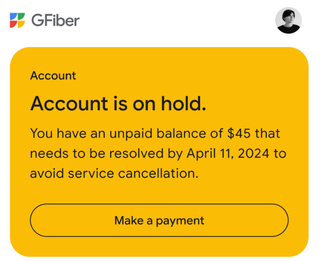Account Status Alert