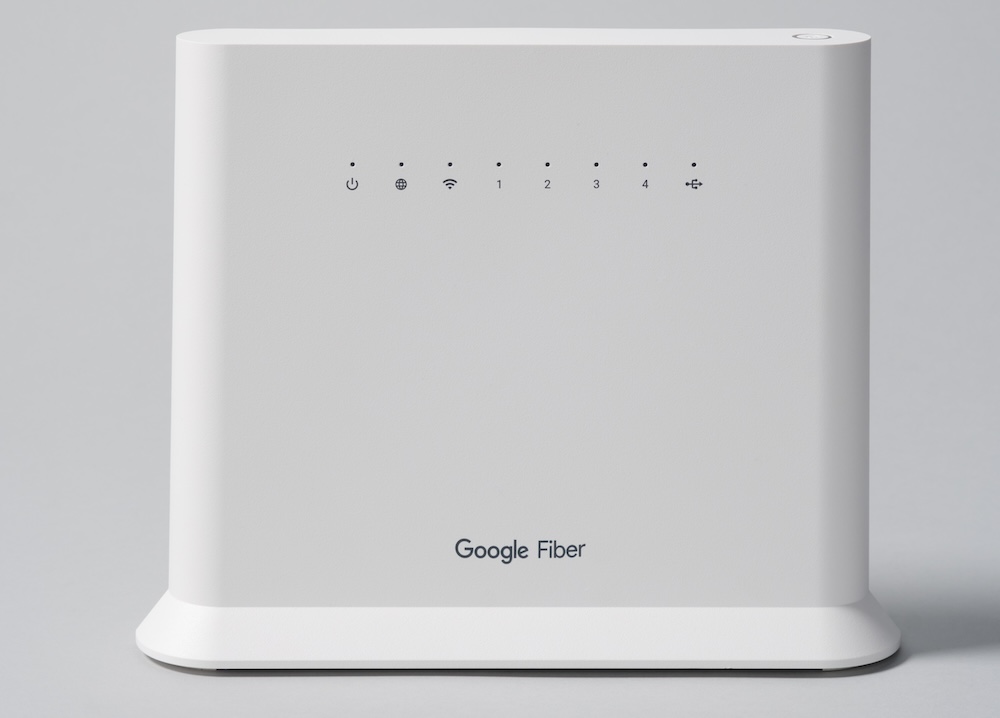 Front view of the GFiber Wi-Fi 6 Router (GRAX210T)