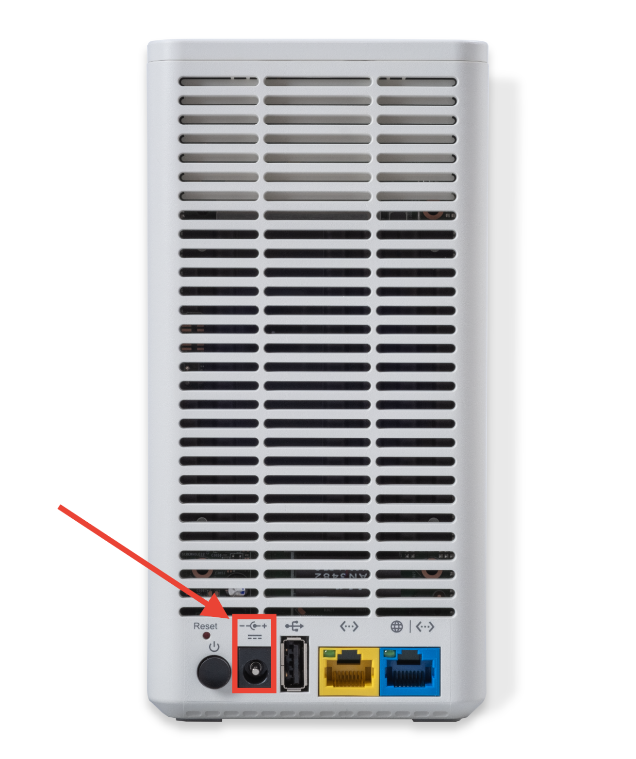 Back of GFiber Wi-Fi 6 Mesh Extender